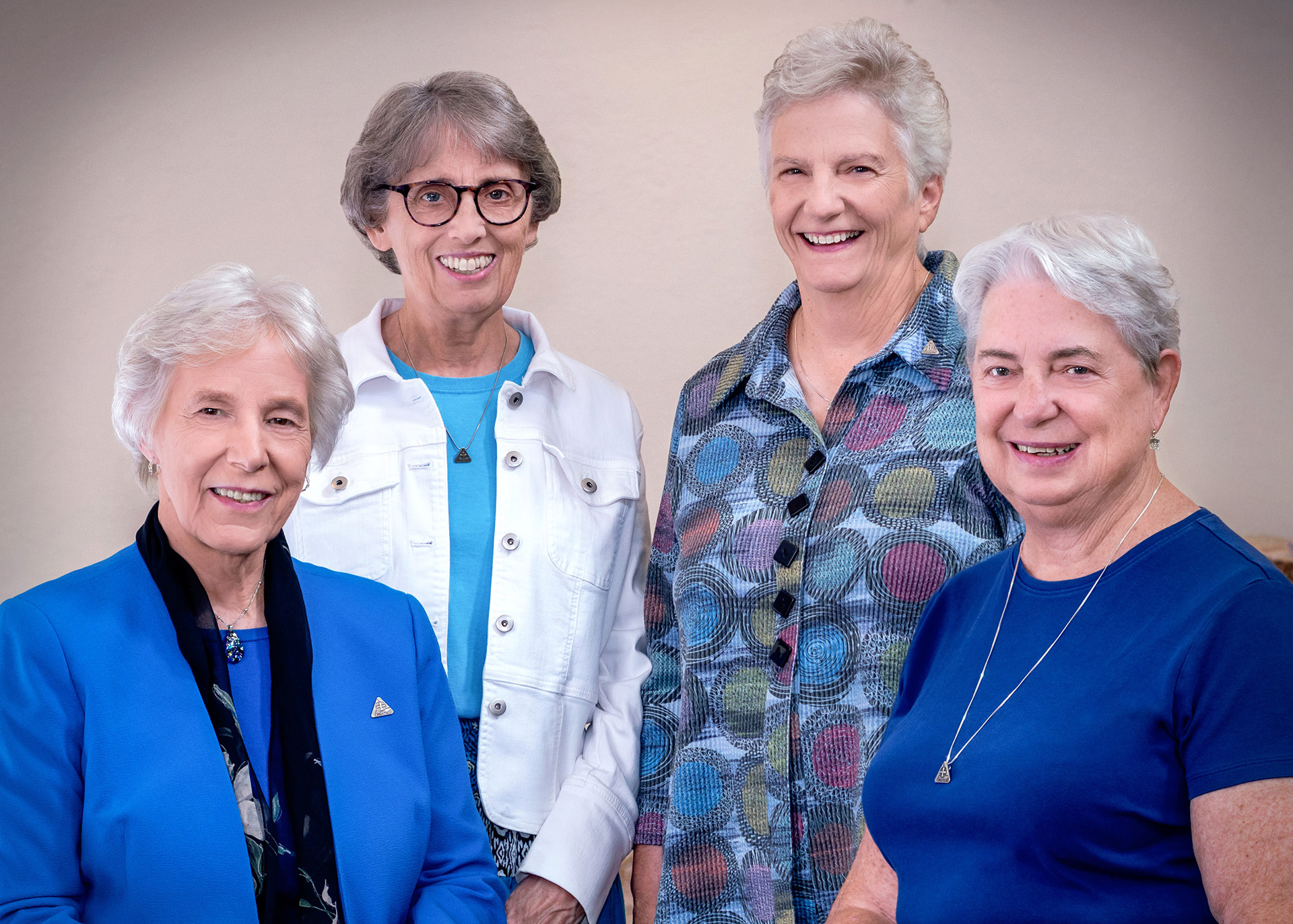 Sister Sharon Pollnow, General Superior; Sister Anita Henning, General Vicar; Sister Madeline Gianforte, General Councilor; Sister Pat Hayes, General Councilor